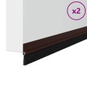 VidaXL Szczotki uszczelniające do drzwi samoprzylepne 2 pcs Brązowy