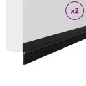 VidaXL Szczotki uszczelniające do drzwi samoprzylepne 2 pcs Czarny