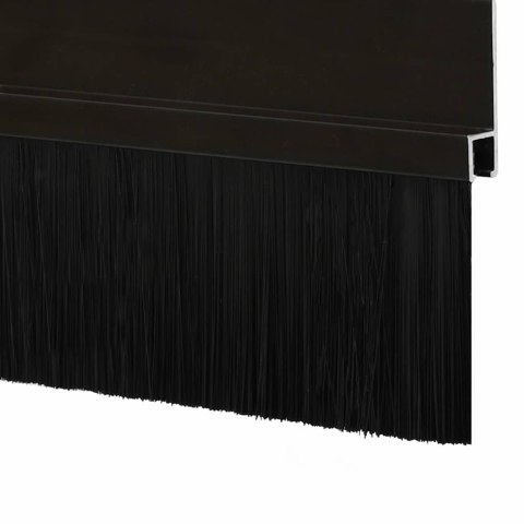 VidaXL Szczotki uszczelniające do drzwi samoprzylepne 2 pcs Czarny