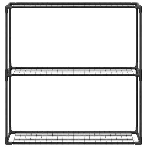 VidaXL 3-poziomowy stojak na rośliny Czarny 100 x 32 x 102 cm Stal