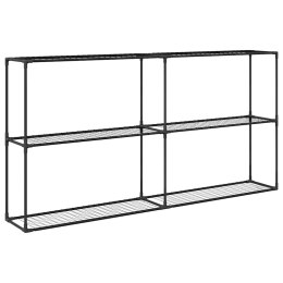 VidaXL 3-poziomowy stojak na rośliny Czarny 200 x 32 x 104 cm Stal