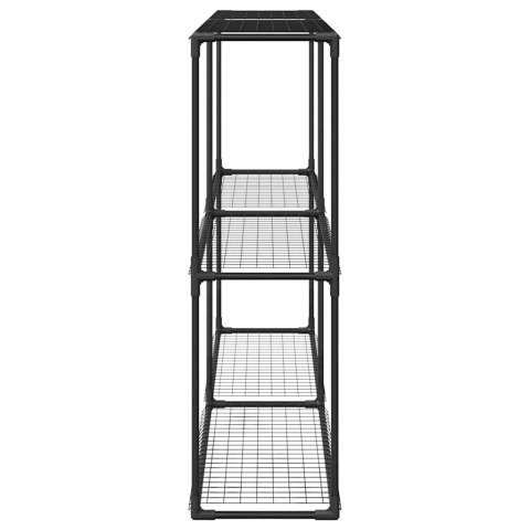 3-POZIOMOWY STOJAK NA ROŚLINY CZARNY 200X32X104CM STAL