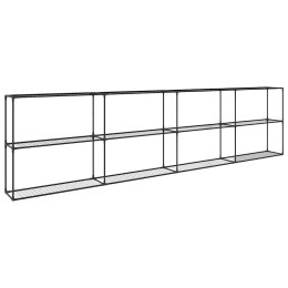 VidaXL 3-poziomowy stojak na rośliny Czarny 400 x 32 x 104 cm Stal