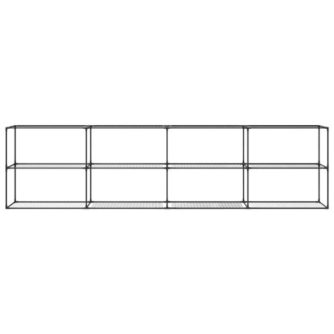VidaXL 3-poziomowy stojak na rośliny Czarny 400 x 32 x 104 cm Stal