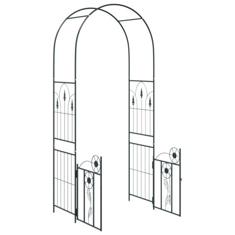 ŁUK OGRODOWY GŁADKI CZARNY 102X50X218CM
