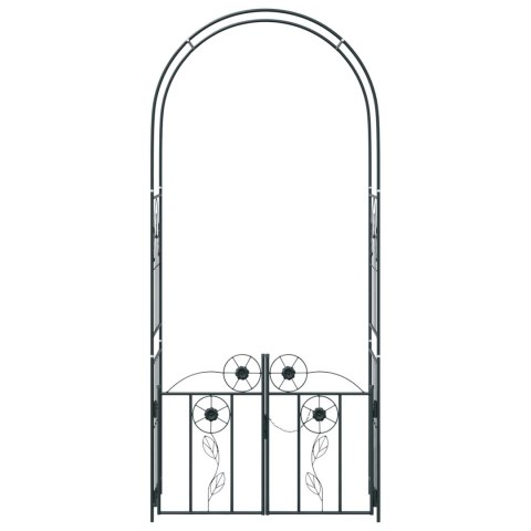 ŁUK OGRODOWY GŁADKI CZARNY 102X50X218CM