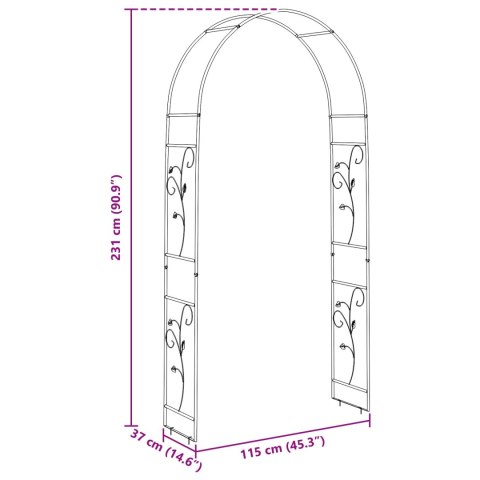 VidaXL Łuk Ogrodowy Kwiatowy Zielony