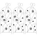 VidaXL Ogrodzenie Ogrodowe 3 pcs Czarny 112 x 40 cm Stal