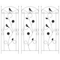 VidaXL Ogrodzenie Ogrodowe Krata 3 pcs Czarny 112 x 40 cm Stal