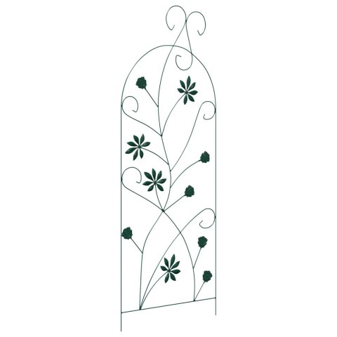 VidaXL Ogrodzenie Ogrodowe Krata 3 pcs Zielony 112 x 40 cm Stal