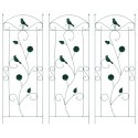 VidaXL Ogrodzenie Ogrodowe Krata 3 pcs Zielony 112 x 40 cm Stal