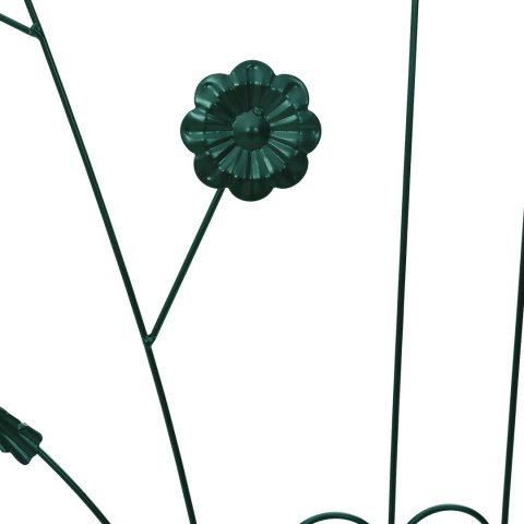 VidaXL Ogrodzenie Ogrodowe Krata 3 pcs Zielony 112 x 40 cm Stal