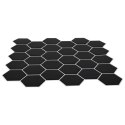 VidaXL Płytka heksagonalna 10 pcs Czarny 30 x 30 cm Poliuretan i PET