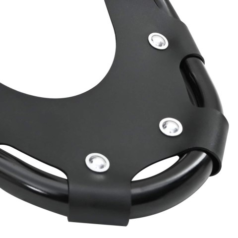 VidaXL Rakiety śnieżne 3 w 1 z kijami trekkingowymi Czarny 25 cali