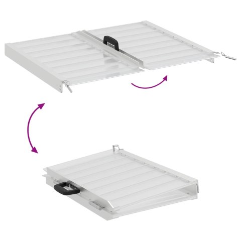 VidaXL Rampa dla wózka inwalidzkiego Srebrny 62 x 73 x 5 cm Aluminium