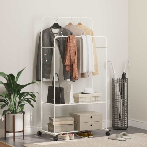 VidaXL Wieszak na Ubrania Gładki Biały