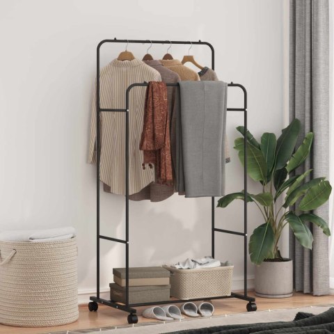 VidaXL Wieszak na Ubrania Gładki Czarny