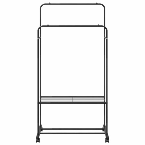 VidaXL Wieszak na Ubrania Gładki Czarny