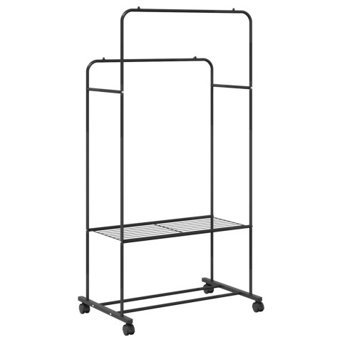 VidaXL Wieszak na Ubrania Gładki Czarny