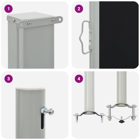 TARASOWA ZWIJANA MARKIZA BOCZNA 100X 300CM CZARNA