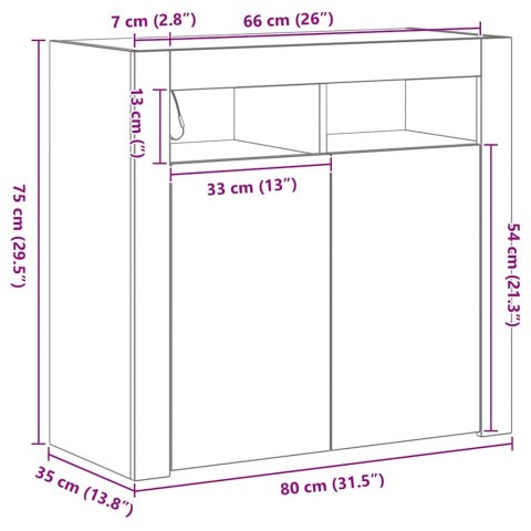 BUFET CZARNY 80X35X75CM
