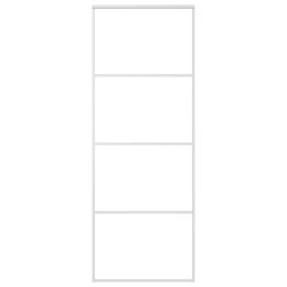 VidaXL Drzwi przesuwne, matowe szkło ESG i aluminium, 76x205 cm, białe