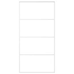 VidaXL Drzwi przesuwne, szkło ESG i aluminium, 102,5x205 cm, biały