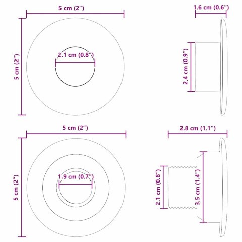 RODZAJE ŁOŻYSK DO STOŁU PIŁKARSKIEGO 5X5X2.8CM 10 SZT