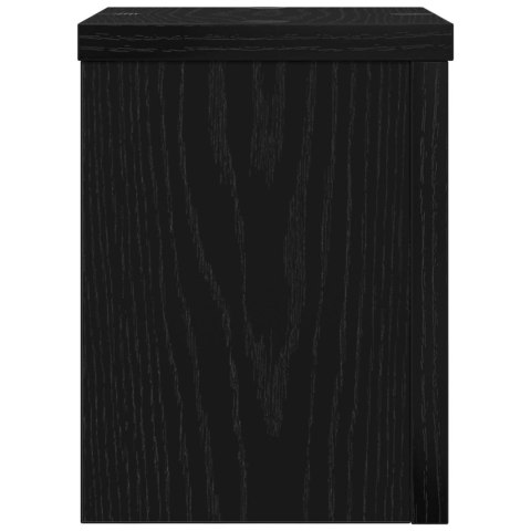 VidaXL Stojak na rośliny 2 pcs Czarny Dąb 15 x 15 x 20 cm