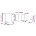 VidaXL Stolik Nesting 3 pcs Czarny Dąb Materiał drewnopochodny