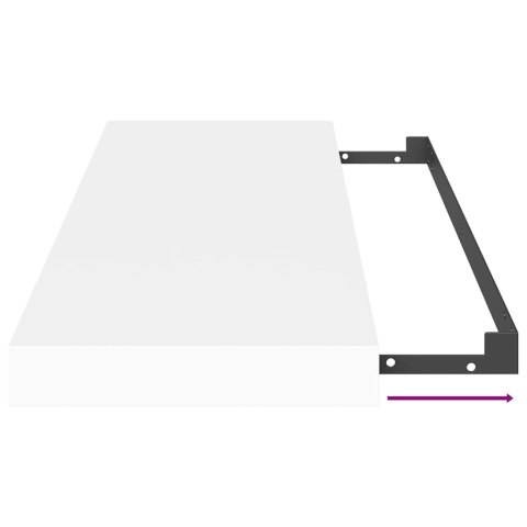 PÓŁKI ŚCIENNE 4 SZT BIAŁE 80X235X38CM