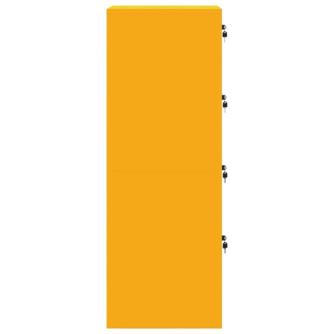 VidaXL Szafka na dokumenty 2 pcs Musztardowy Żółty 44 x 50 x 106.5 cm