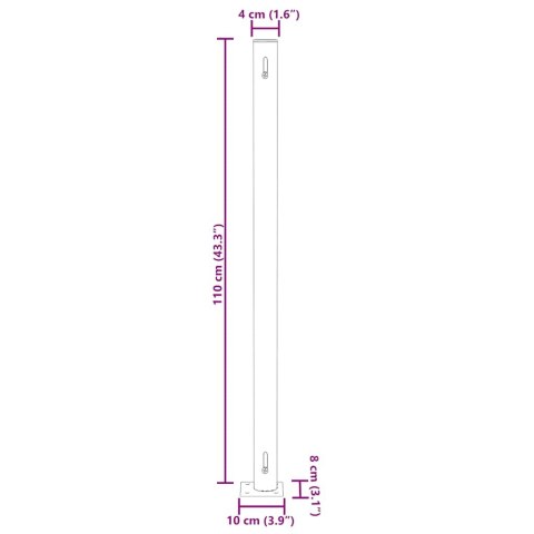 VidaXL Zwijana markiza boczna na taras, 180x500 cm, czerwona