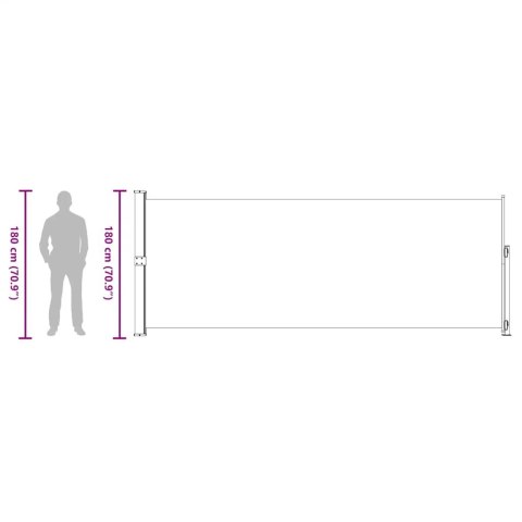 VidaXL Zwijana markiza boczna na taras, 180x500 cm, szara