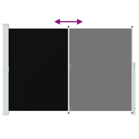 VidaXL Zwijana markiza boczna na taras, 200x300 cm, czarna