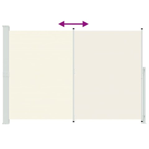 VidaXL Zwijana markiza boczna na taras, 200x300 cm, kremowa