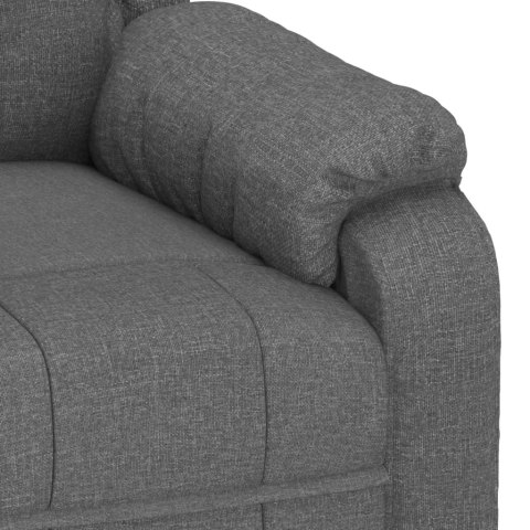 VidaXL Fotel z masażem, ciemnoszary, tkanina