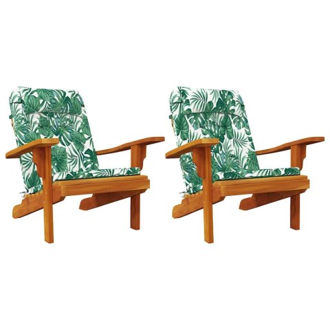 PODUSZKA NA KRZESŁO KWIATOWY 2 SZT ZIELONY 58X77X4.5CM