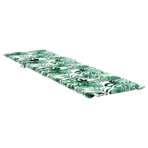 PODUSZKA NA LEŻAK SŁONECZNY KWIATOWY ZIELONY 200X70X4CM
