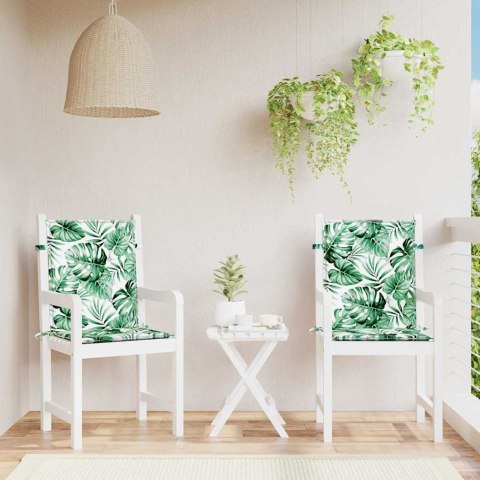 PODUSZKI NA KRZESŁA INNY 2 SZT WZÓR W LIŚCIE 100X50X3CM