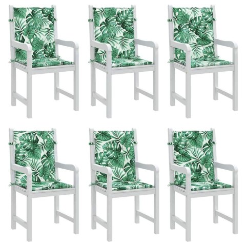 PODUSZKI NA KRZESŁA INNY 6 SZT WZÓR W LIŚCIE 100X50X3CM