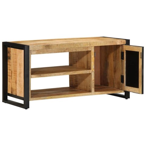 ŁAWKA NA BUTY BRĄZOWY 100X40X50CM LITE DREWNO MANGO