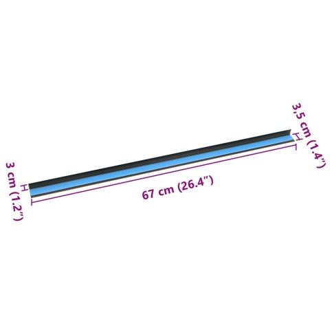 VidaXL Listwy schodowe 10 pcs Brązowy 67 cm Aluminium