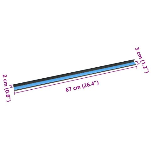 VidaXL Listwy schodowe 30 pcs Brązowy 67 cm Aluminium