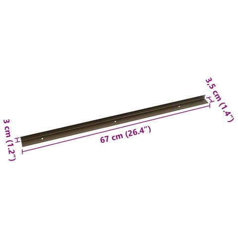 VidaXL Listwy schodowe 30 pcs Brązowy 67 cm Aluminium