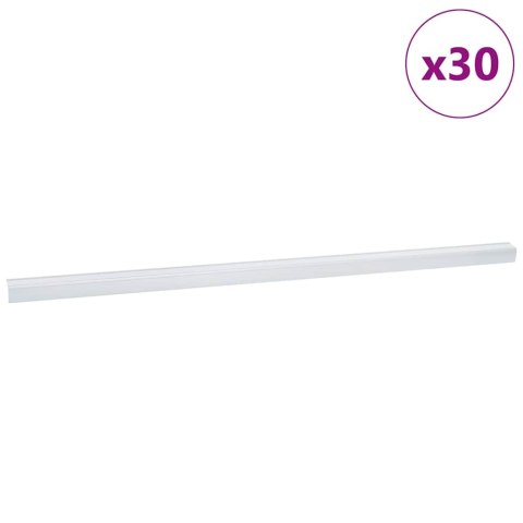 VidaXL Listwy schodowe 30 pcs Srebrny 67 cm Aluminium