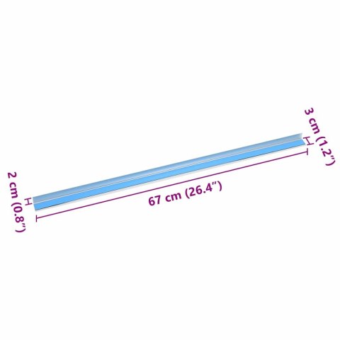 VidaXL Listwy schodowe 30 pcs Srebrny 67 cm Aluminium