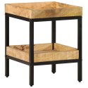 VidaXL Stolik boczny z półką Brązowy 35 x 35 x 45 cm lite drewno mango