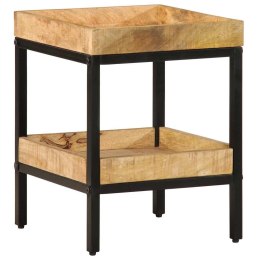 VidaXL Stolik boczny z półką Brązowy 35 x 35 x 45 cm lite drewno mango