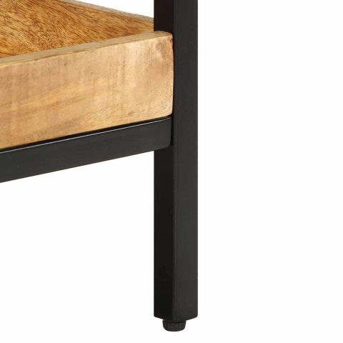 VidaXL Stolik boczny z półką Brązowy 45 x 45 x 45 cm lite drewno mango